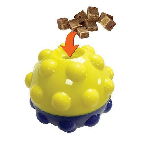 Bumper Treat Ball - Treat Dispensing Toy for Dogs - 3" and 5" - Soft Toys