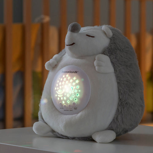 Hedgehog Soft Toy with White Noise and Nightlight Projector Spikey - Soft Toys