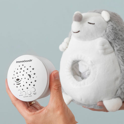 Hedgehog Soft Toy with White Noise and Nightlight Projector Spikey - Soft Toys